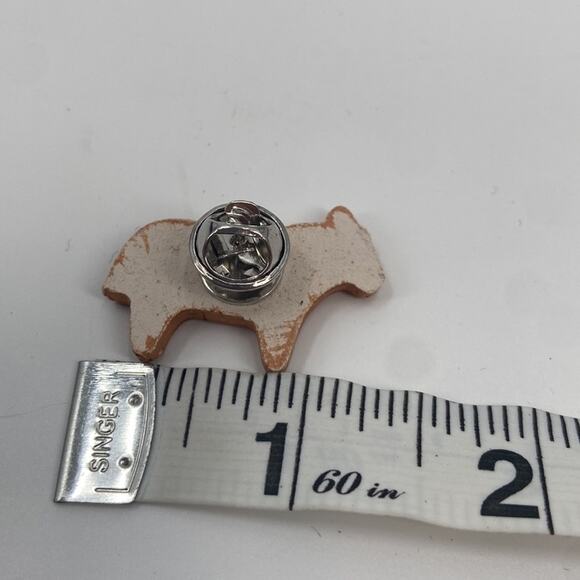 Vintage brown horse ceramic pin - Picture 3 of 3